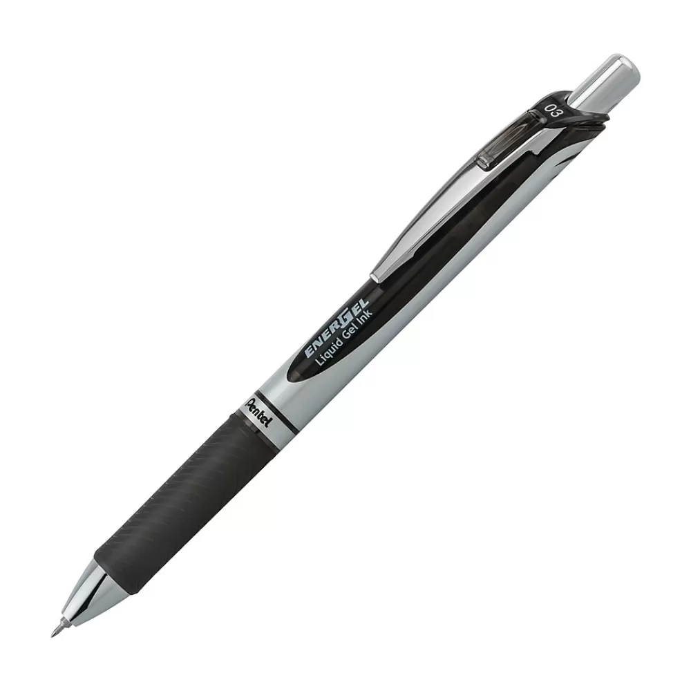 Pentel Pens<EnerGel RTX Gel Pens, Needle Tip Extra Fine Point, Black Ink, Dozen (BLN73-A)