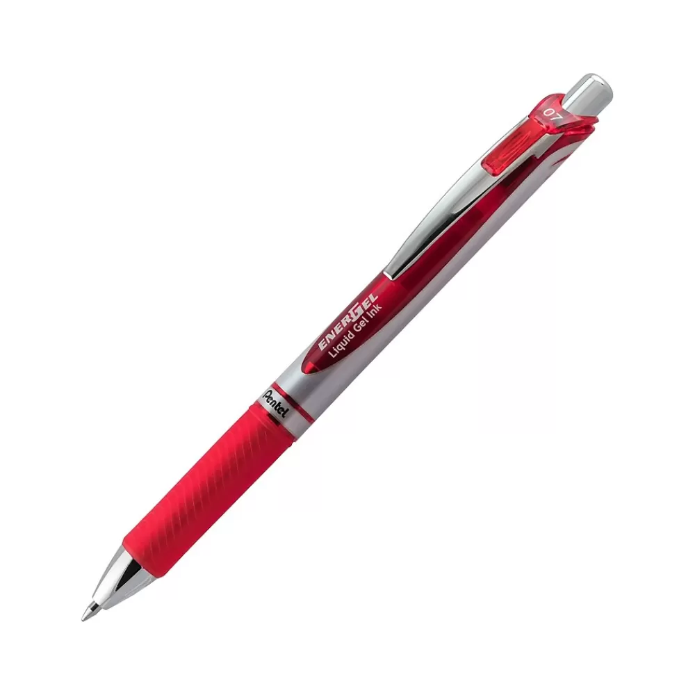 Pentel Pens<EnerGel RTX Retractable Gel Pen, Medium Point, Red Ink, Dozen (BL77-B)
