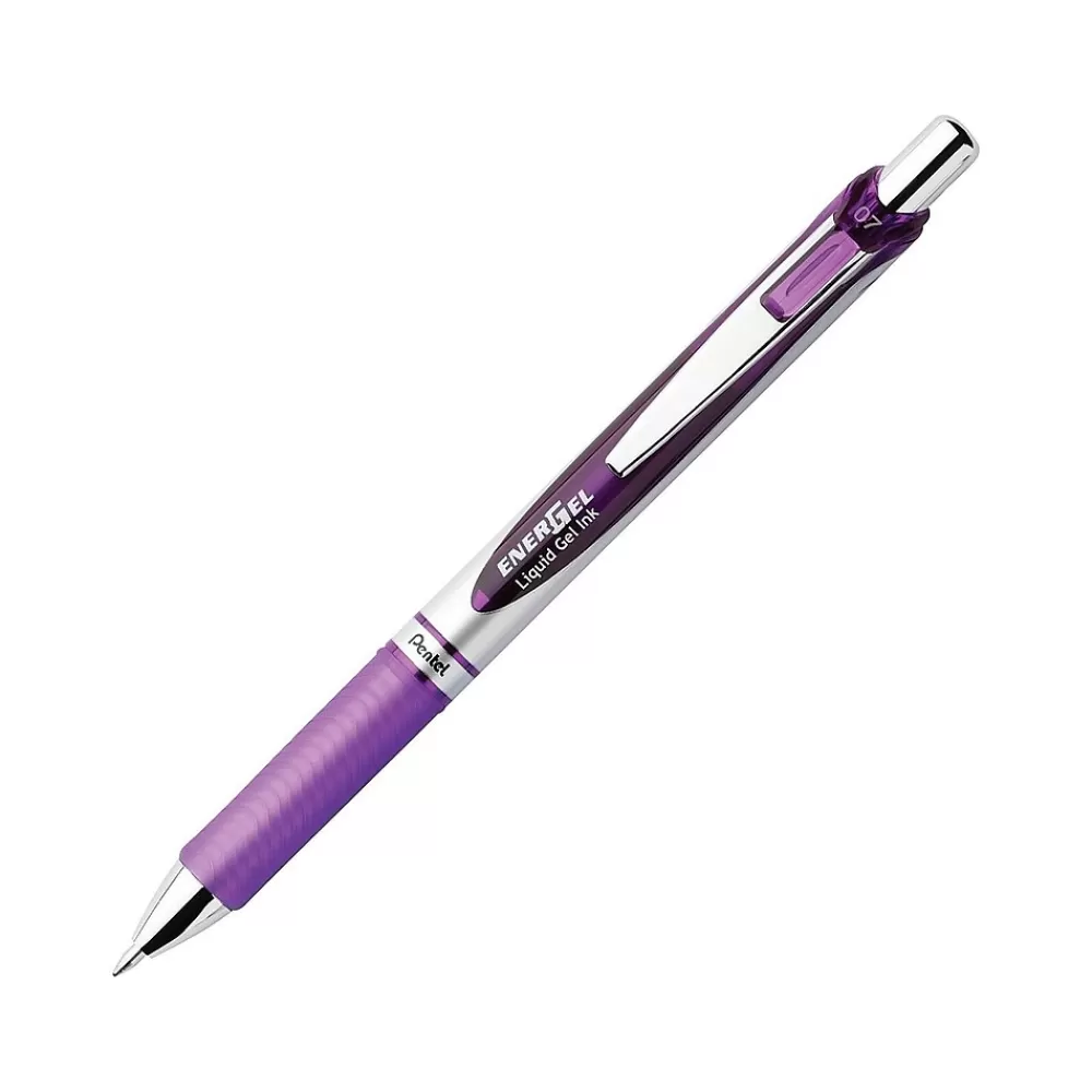 Pentel Pens<EnerGel RTX Retractable Gel Pens, Medium Point, 0.7mm, Ink, 3/Pack (BL77BP3V)