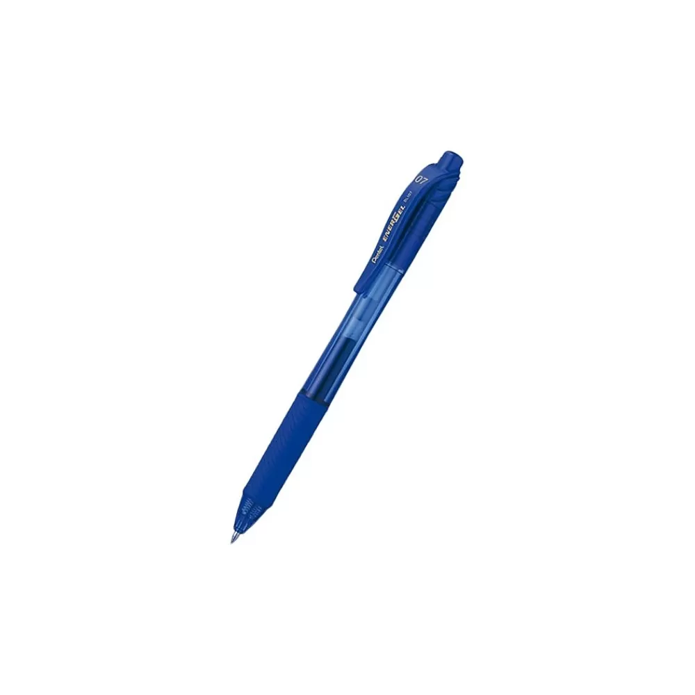 Pentel Pens<EnerGel-X RollerGel Retractable Gel Pens, Medium Point, Blue Ink, Dozen (BL107-C)
