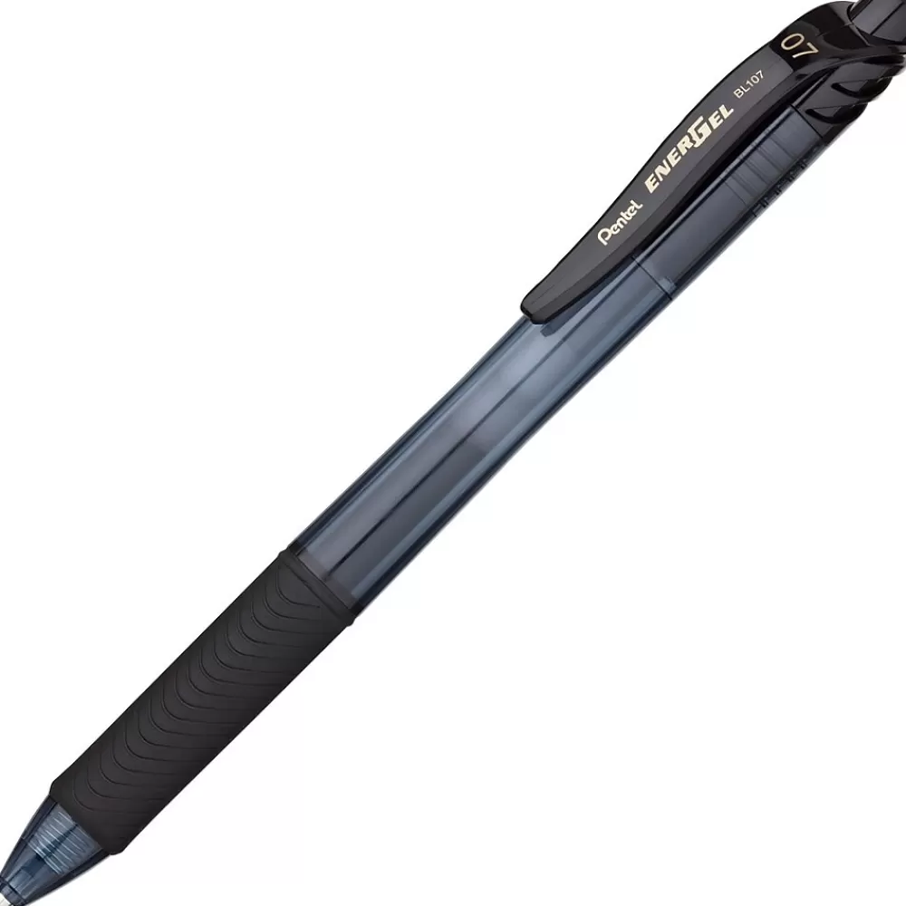 Pentel Pens<EnerGel-X RollerGel Retractable Gel Pens, Medium Point, 0.7mm, Black Ink, 5/Pack (BL107BPS5A)