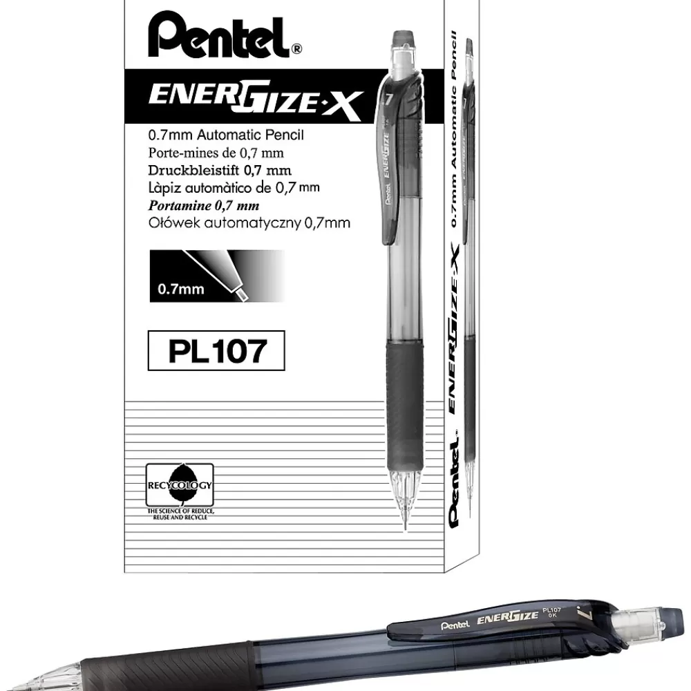 Pentel Pencils<EnerGize-X Mechanical Pencil, 0.7mm, #2 Medium Lead, Dozen (PL107A)