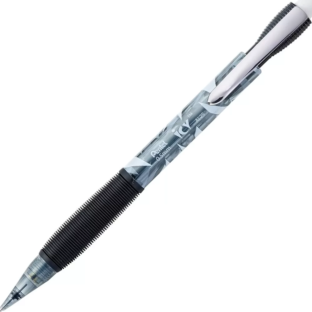 Pentel Pencils<Icy Mechanical Pencil, 0.5mm, #2 Medium Lead, Dozen (AL25TA)