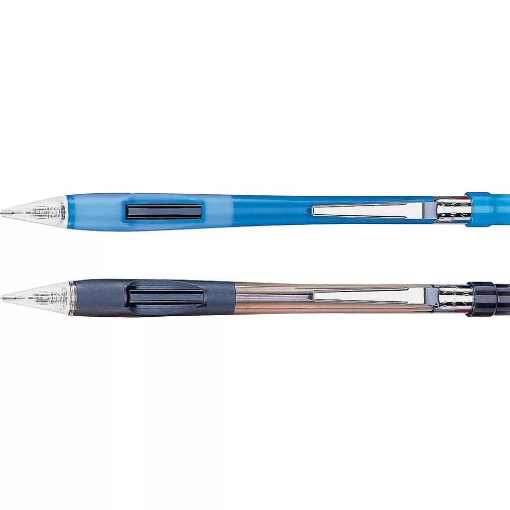 Pentel Pencils<Quicker-Clicker Mechanical Pencil, 0.7mm, #2 Medium Lead, 2/Pack (PD347BP2-K6)