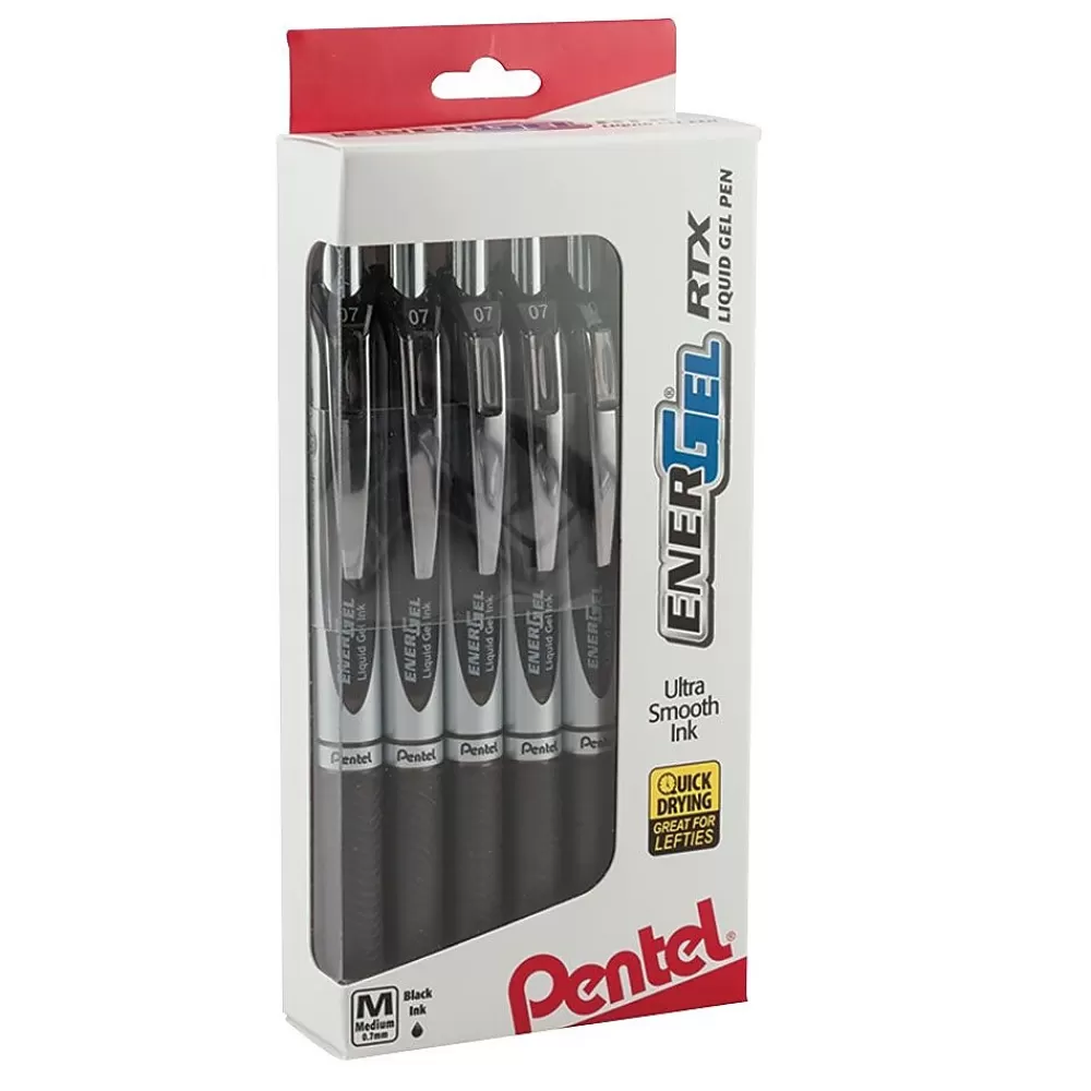 Pentel Pens<Roller Ball Pen, Medium Point, Black Ink, Dozen (BL77PC12A1)