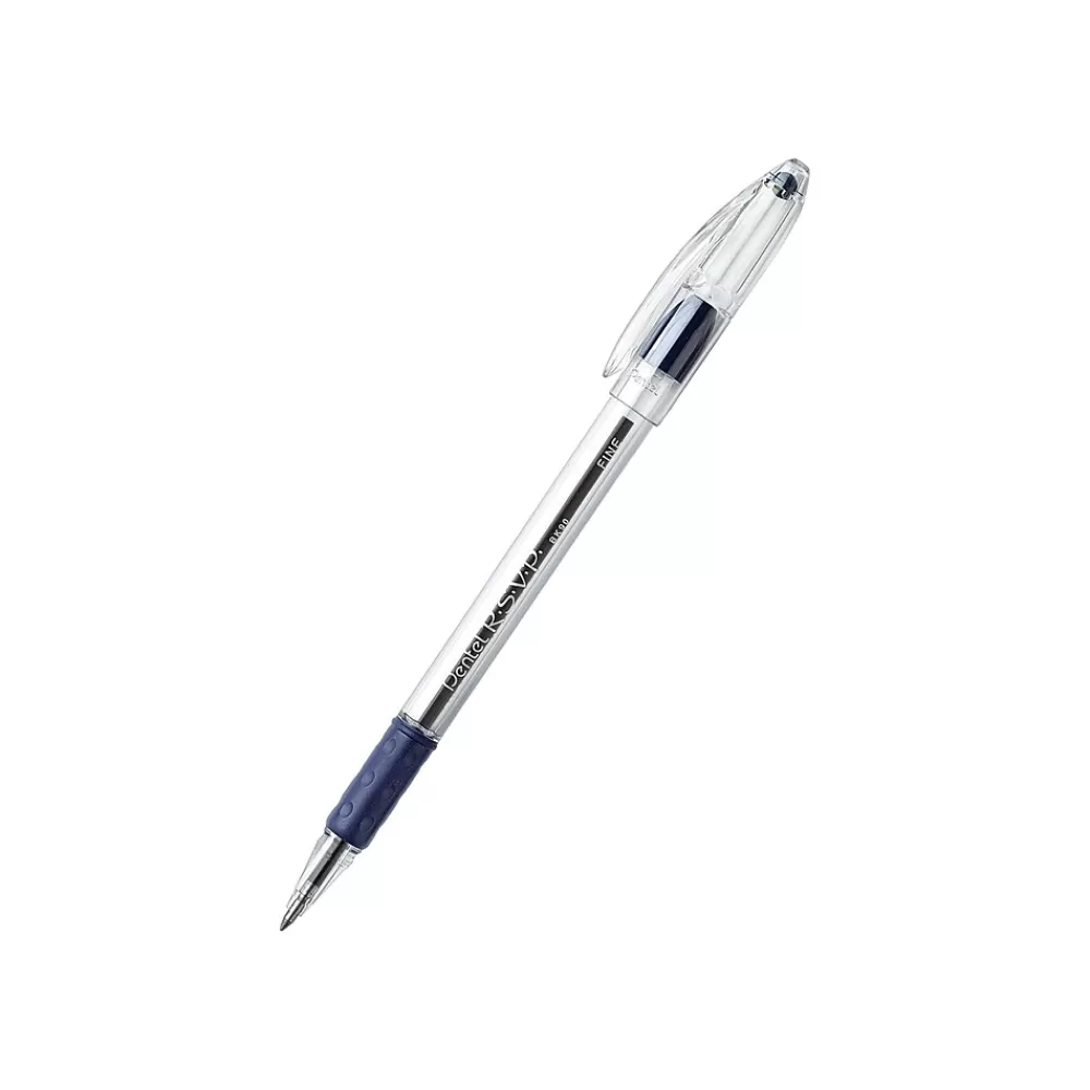 Pentel Pens<R.S.V.P. Ballpoint Pens, Fine Point, Blue Ink, Dozen (BK90-C)