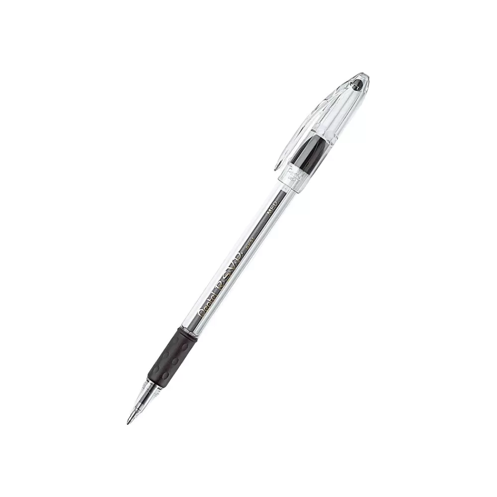 Pentel Pens<R.S.V.P. Ballpoint Pens, Medium Point, Black Ink, 12/Pack (BK91-A)