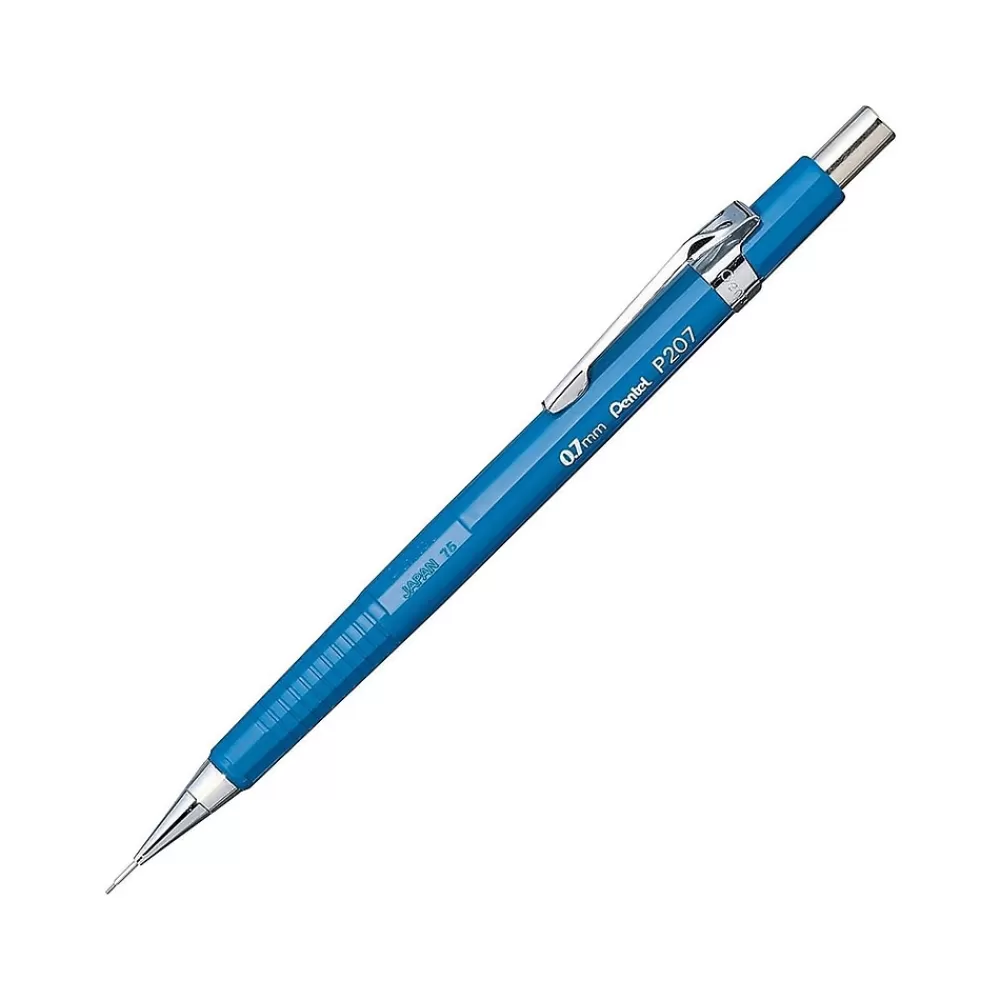 Pentel Pencils<Sharp Mechanical Pencil, 0.7mm, #2 Medium Lead, 2/Pack (P207BP2-K6)