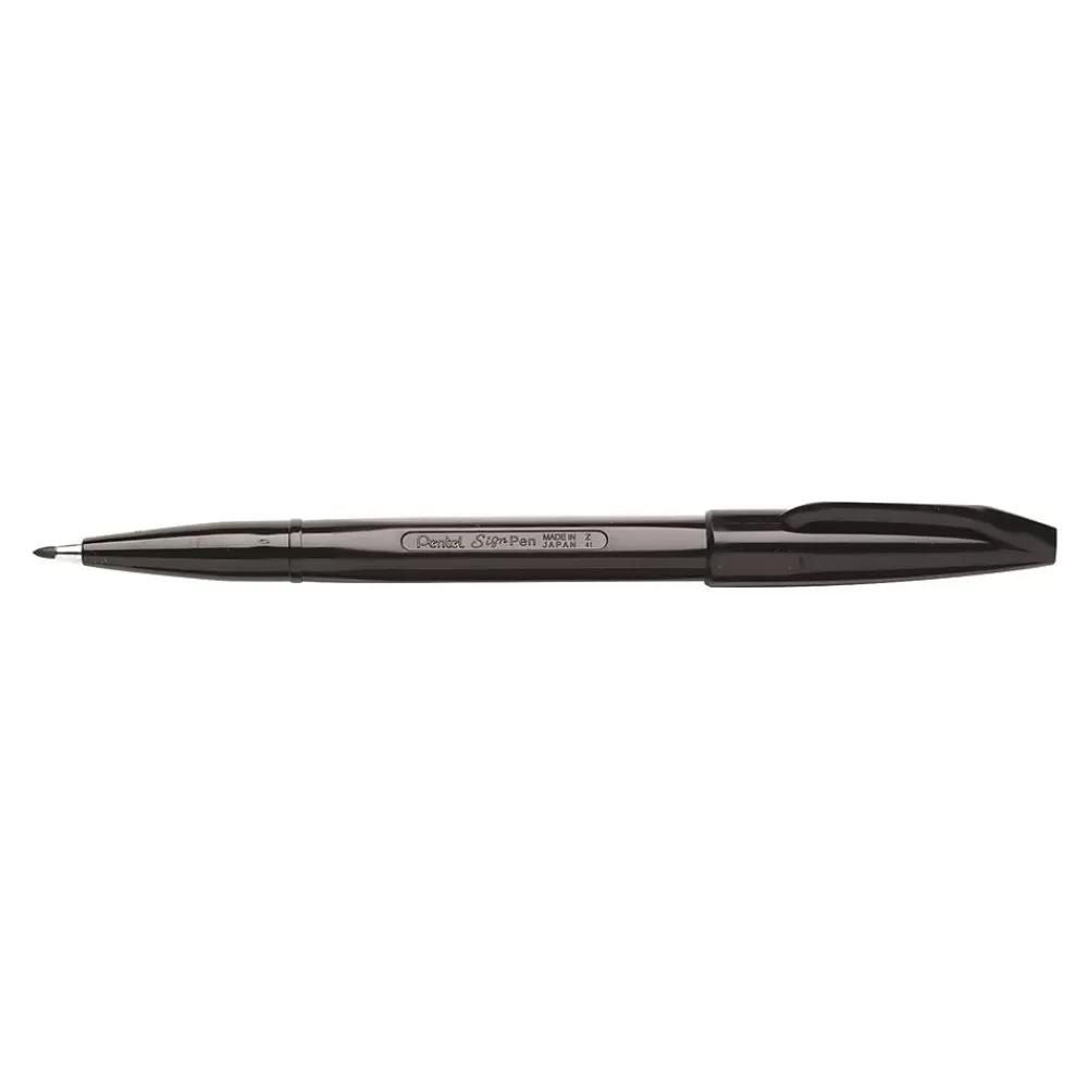 Pentel Pens<Sign Felt Pens, Fine Point, Black Ink, Dozen (S520-A)