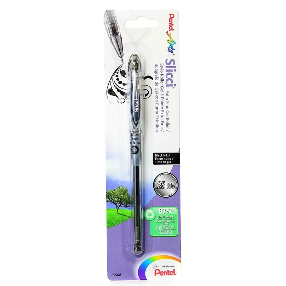 Pentel Pens<Slicci Extra Fine Gel Pens black each [Pack of 12]