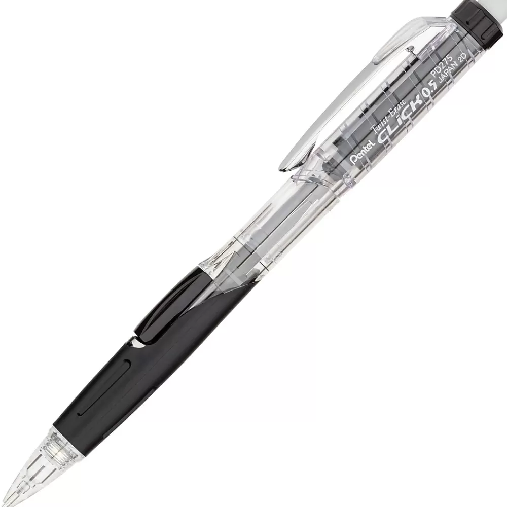 Pentel Pencils<Twist-Erase Click Mechanical Pencil, 0.5mm, #2 Medium Lead (PD275TA)