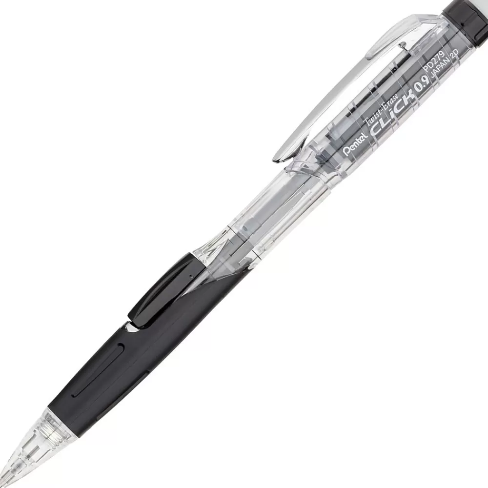 Pentel Pencils<Twist-Erase Click Mechanical Pencil, 0.9mm, #2 Medium Lead (PD279TA)