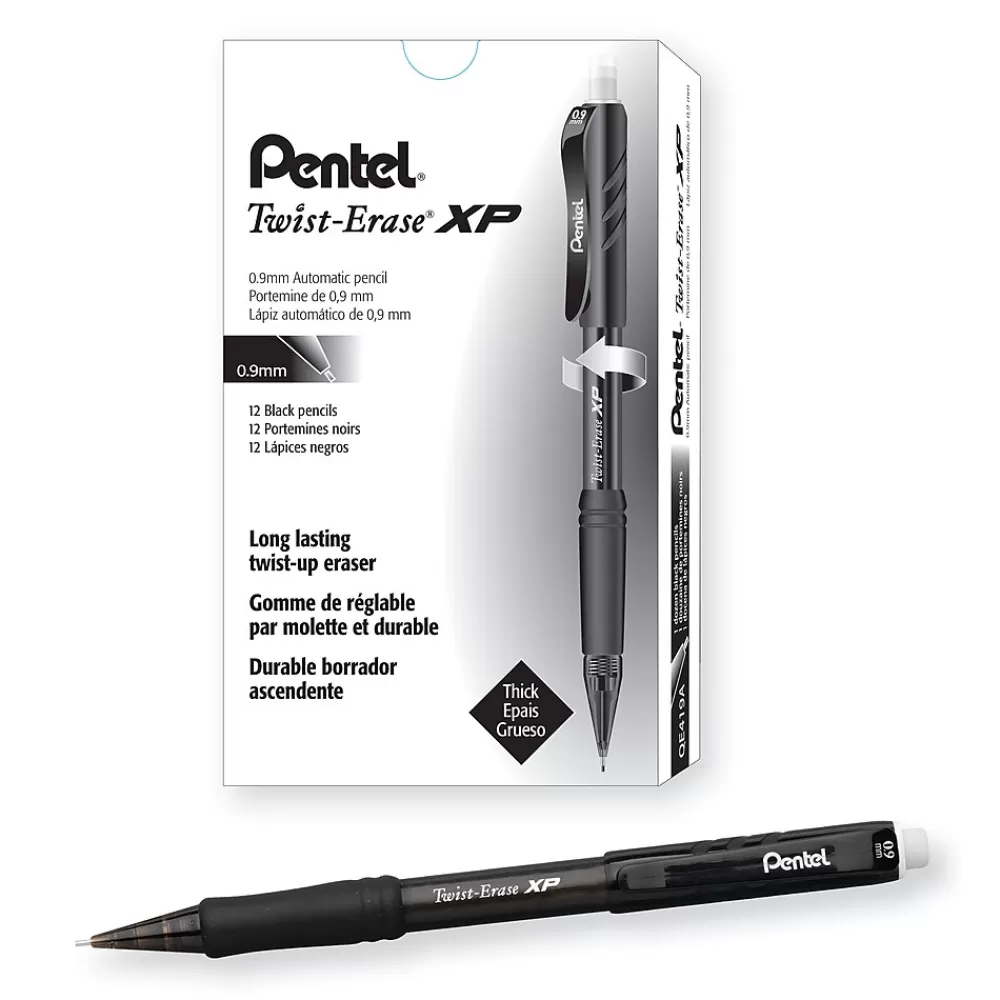Pentel Pencils<Twist-Erase EXPRESS Mechanical Pencil, 0.9mm, #2 Medium Lead, Dozen (QE419A)