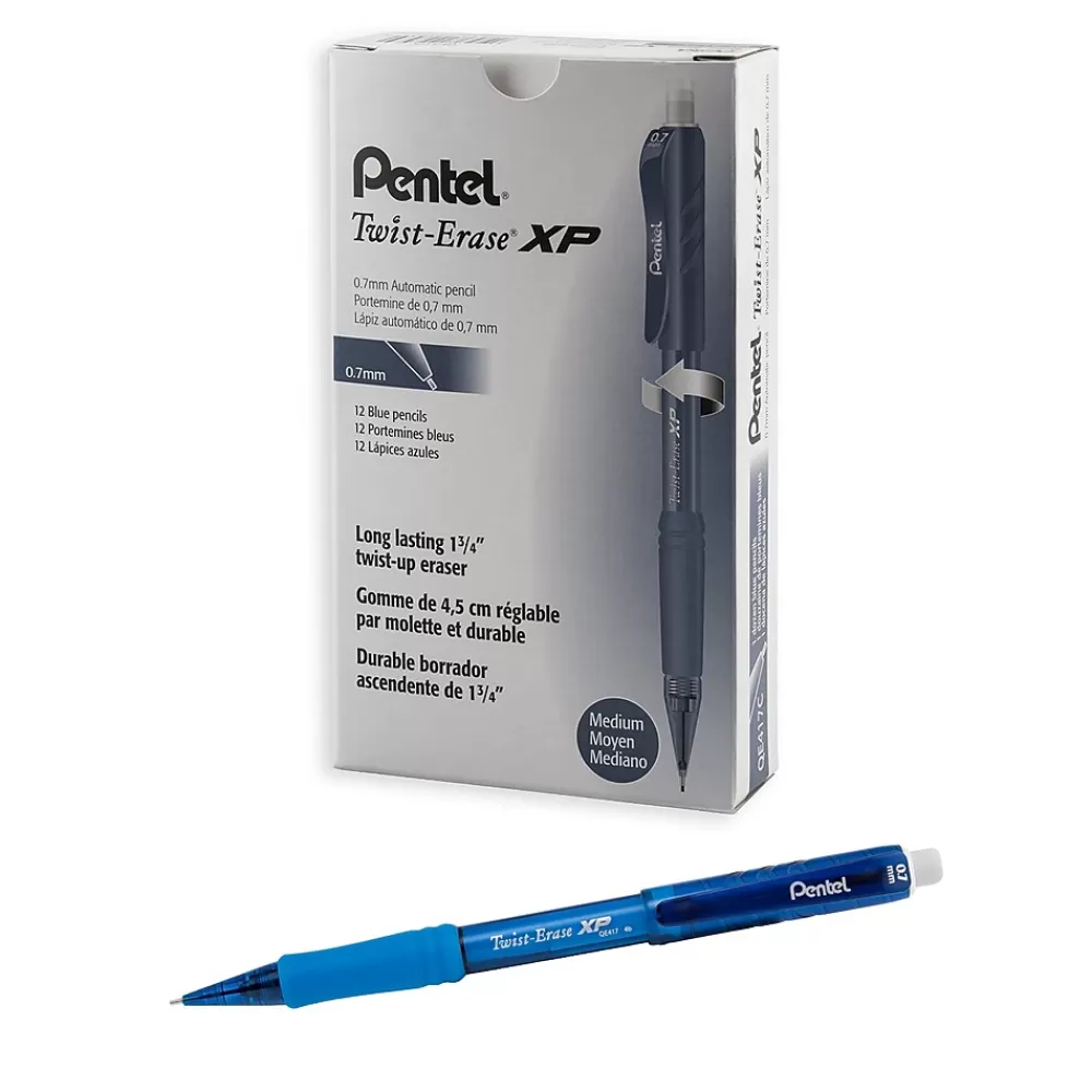 Pentel Pencils<Twist-Erase EXPRESS Mechanical Pencil, 0.7mm, #2 Medium Lead, Dozen (QE417C)