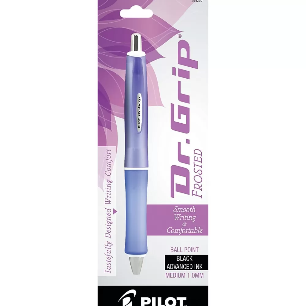 Pilot Pens<Dr. Grip Frosted Retractable Ballpoint Pen, Medium Point, Black Ink (36250)