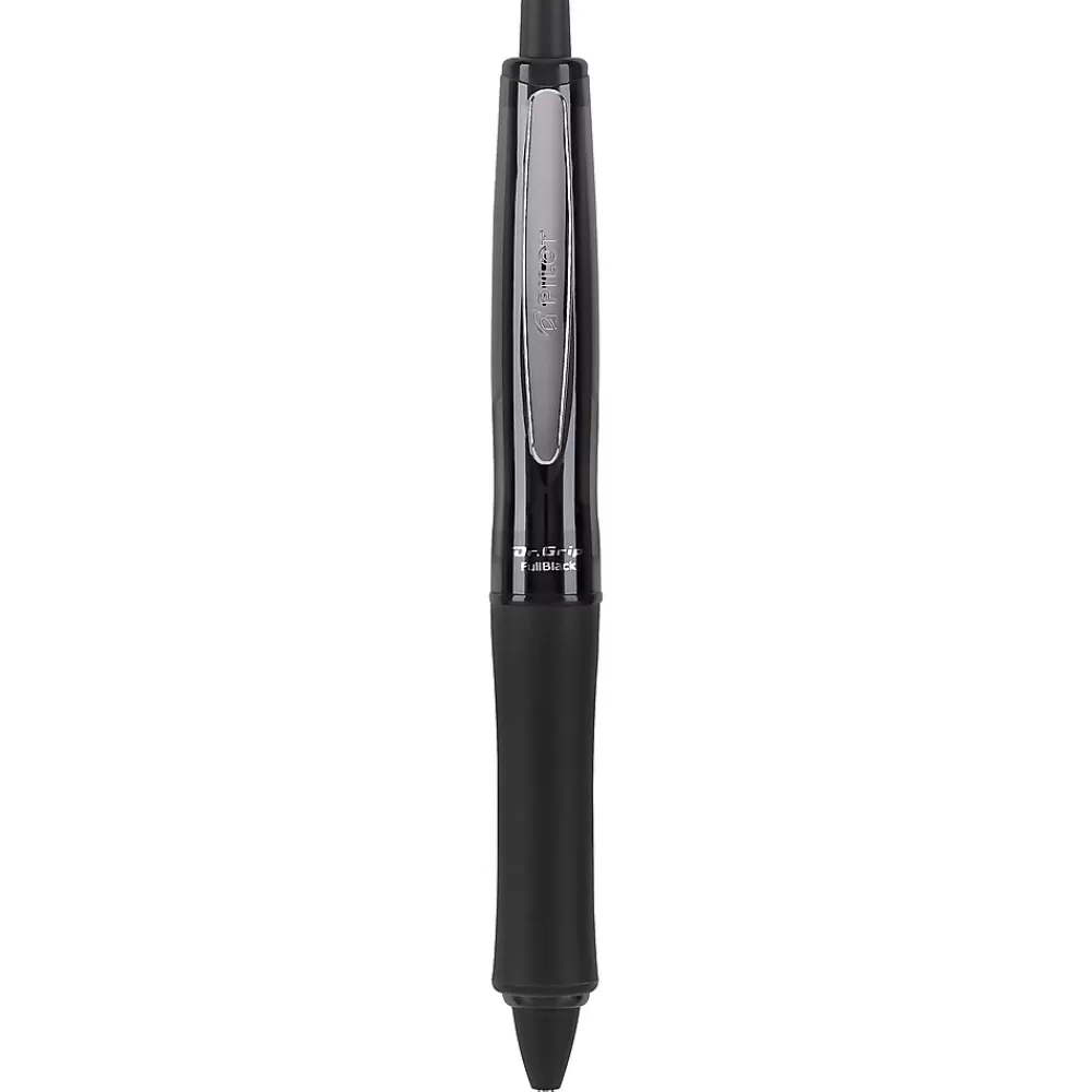 Pilot Pens<Dr. Grip FullBlack Retractable Ballpoint Pen, Medium Point, Black Ink (36193)