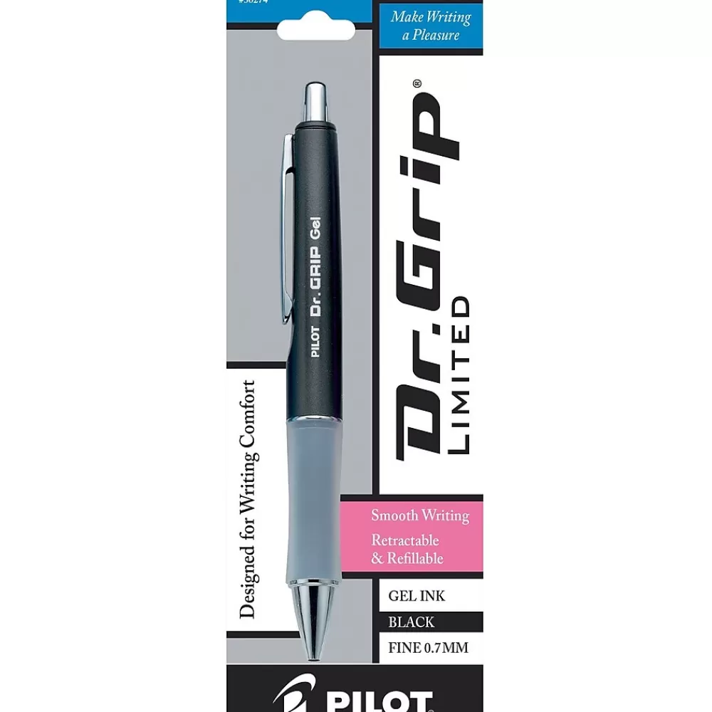 Pilot Pens<Dr. Grip Retractable Gel Pen, Fine Point, Black Ink (36274)