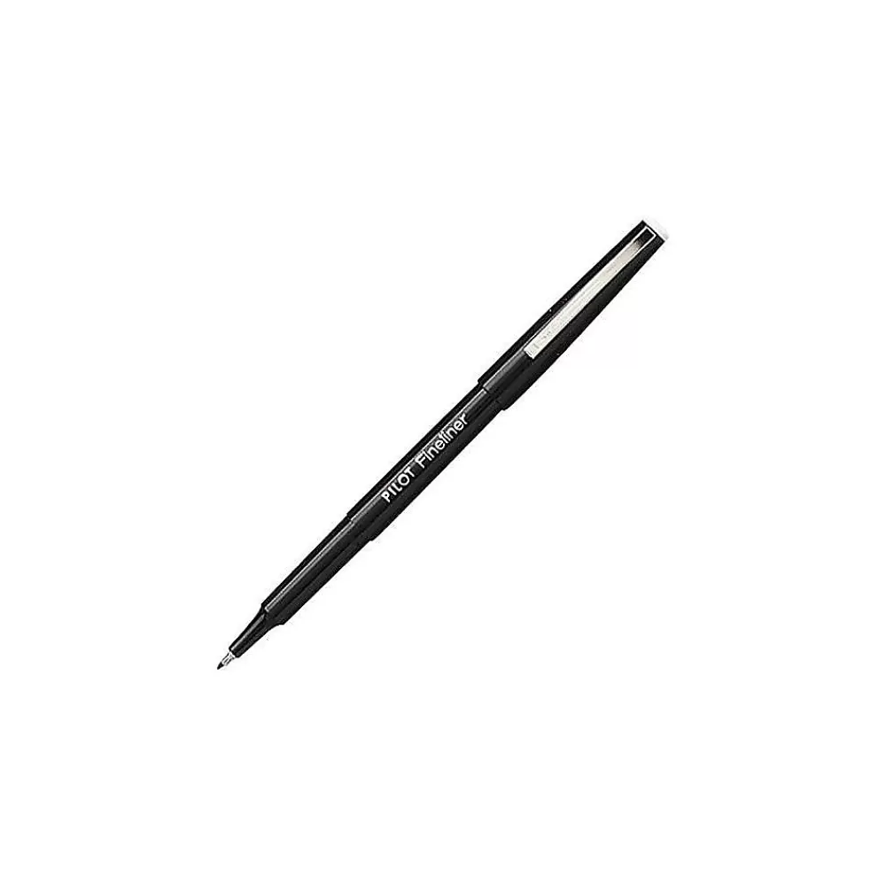 Pilot Pens<Fineliner Marker Pen, Fine Point, Black Ink (11002)