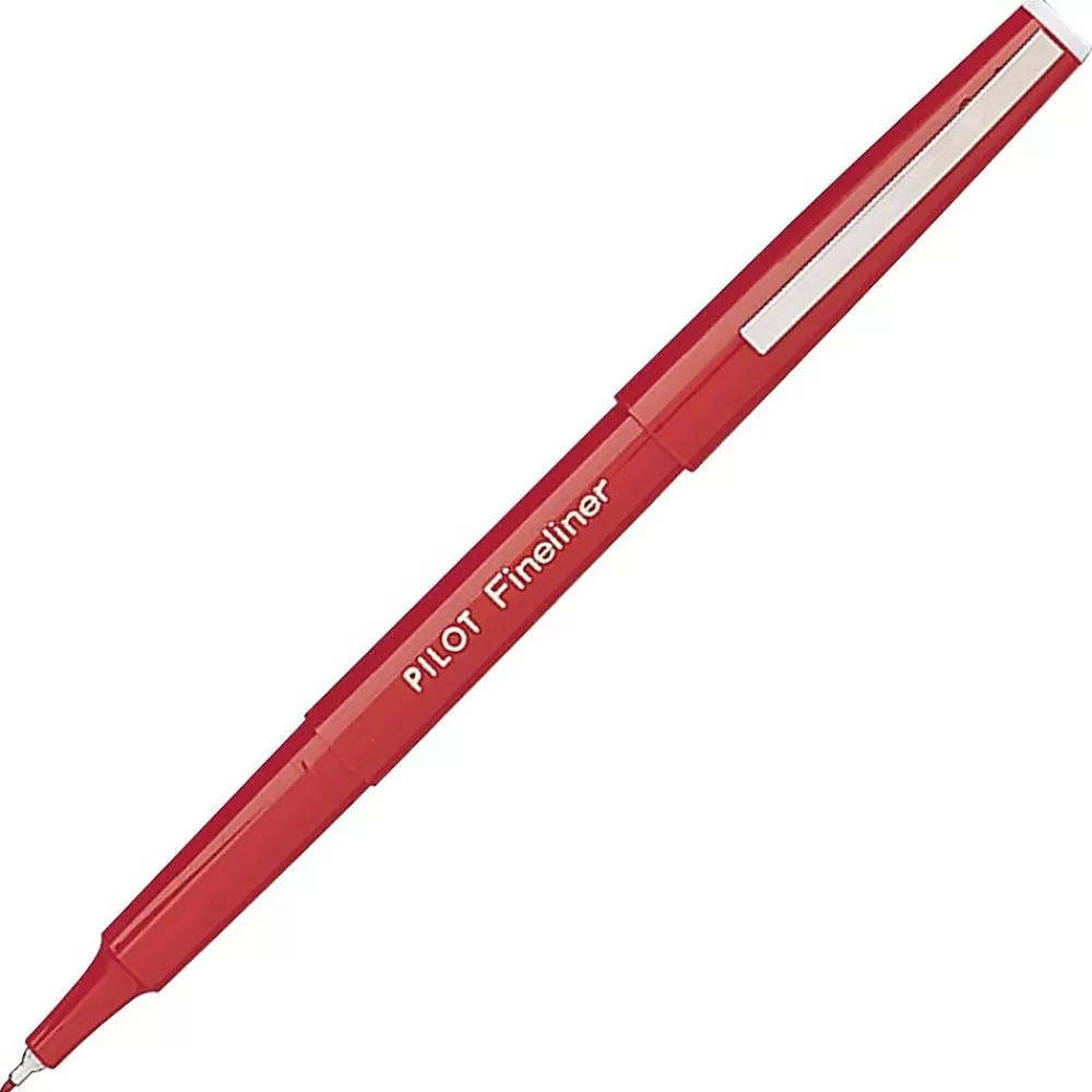 Pilot Markers<Fineliner Marker Pen, Fine Point, Red Ink (11015)