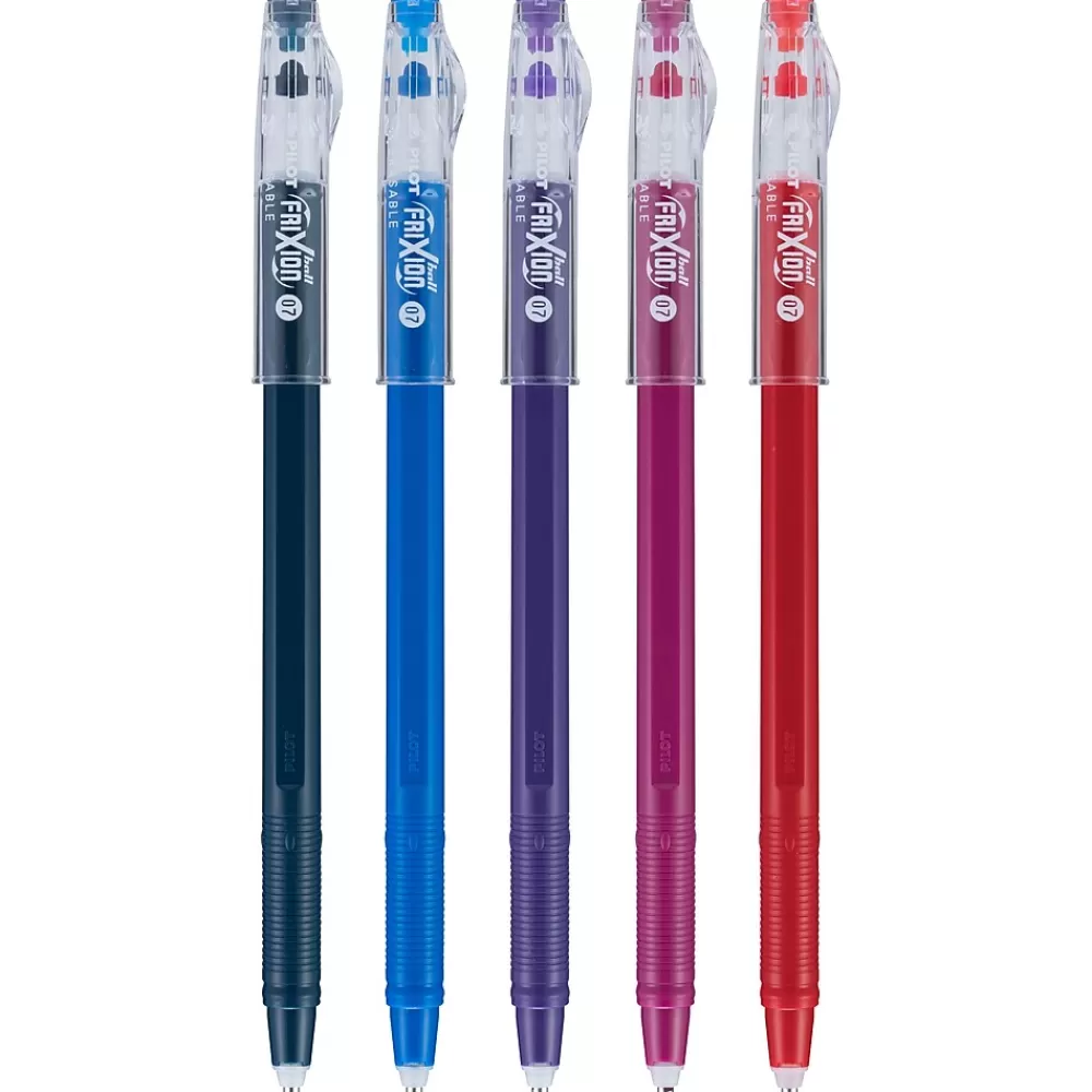 Pilot Pens<FriXion Colorsticks Erasable Gel Pens, Fine Point, Assorted Ink, 5/Pack (32443/15145)