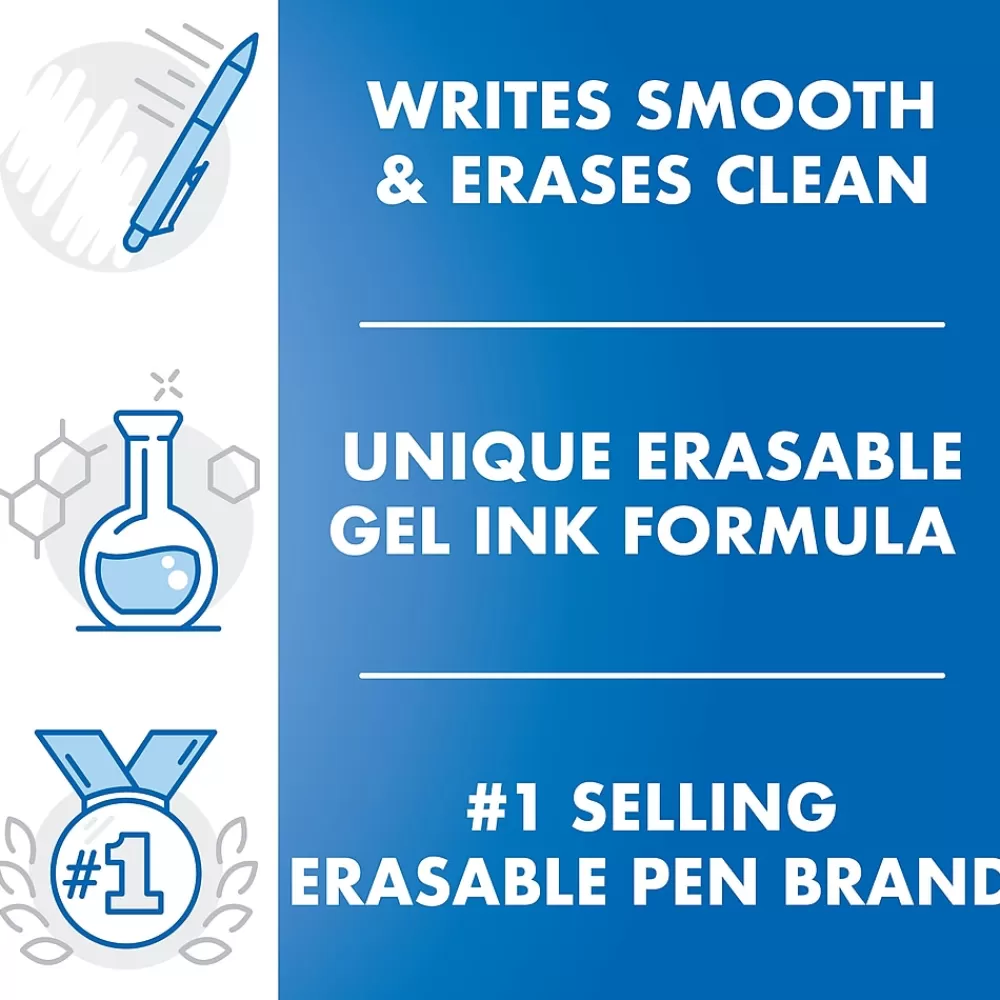 Pilot Pens<FriXion Colorsticks Erasable Gel Pens, Fine Point, Assorted Ink, 5/Pack (32443/15145)