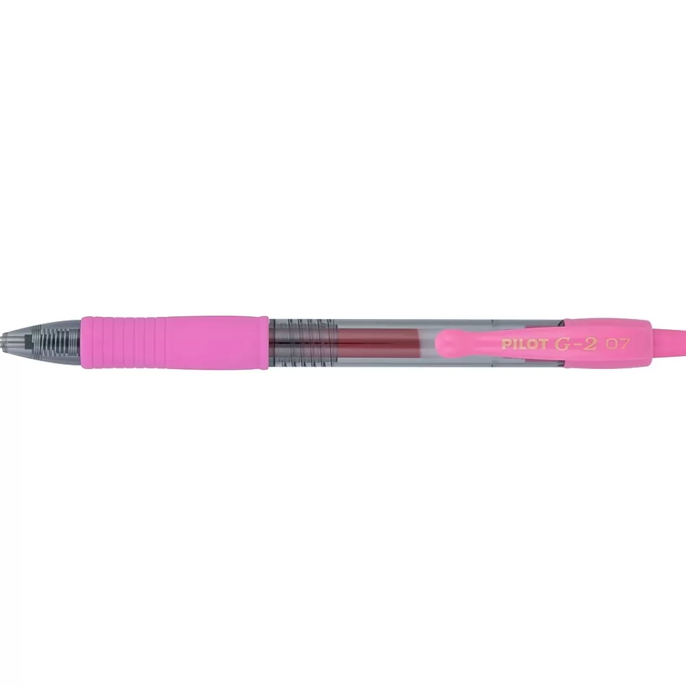 Pilot Pens<G2 Premium Retractable Gel Pen, Fine Point, Rose Pink Ink (G27-ROP-BC)
