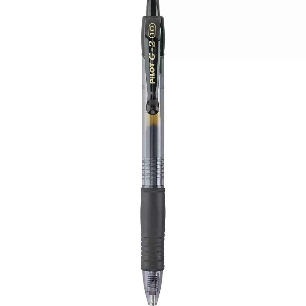 Pilot Pens<G2 Retractable Gel Pens, Bold Point, 1.0mm, Black Ink, Dozen (31256)