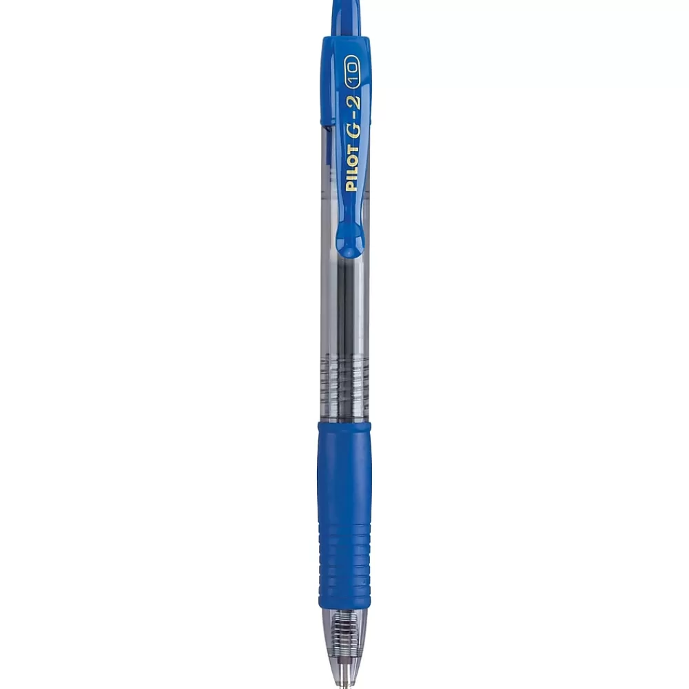Pilot Pens<G2 Retractable Gel Pens, Bold Point, 1.0mm, Blue Ink, Dozen (31257)