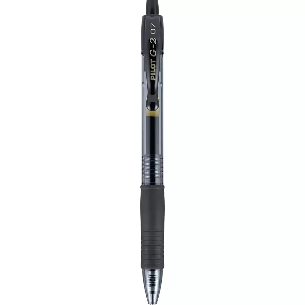 Pilot Pens<G2 Retractable Gel Pens, Fine Point, 0.7mm, Black Ink, 36/Pack (84065)