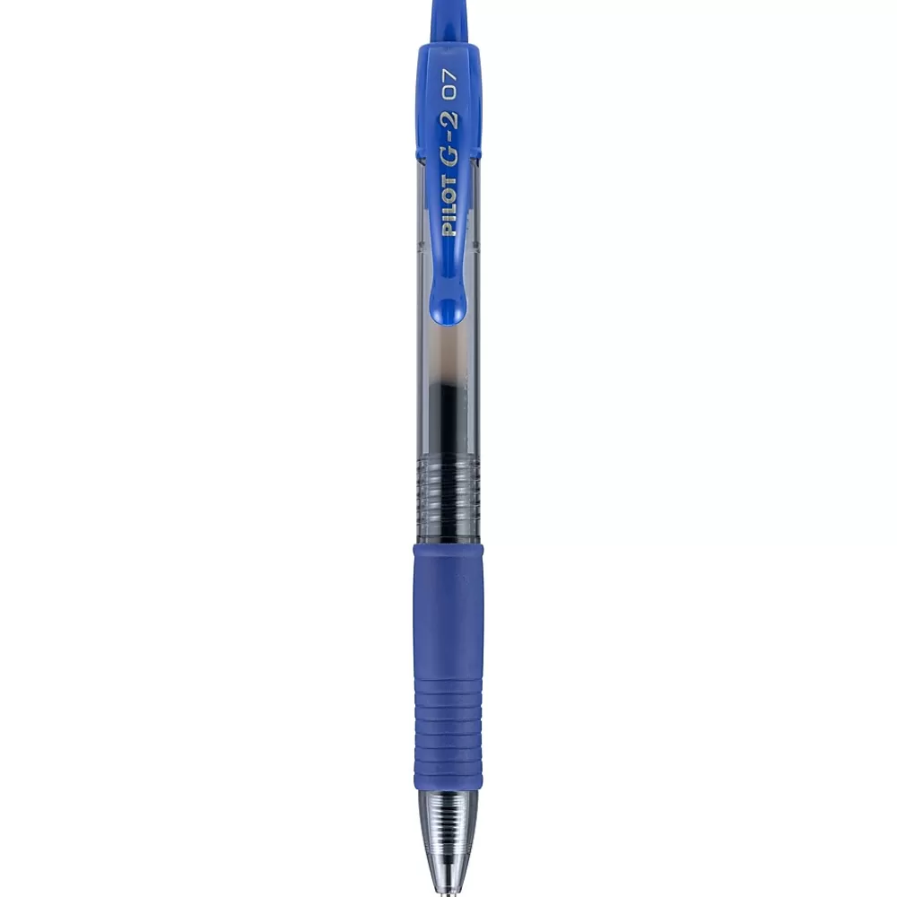 Pilot Pens<G2 Retractable Gel Pens, Fine Point, 0.7mm, Blue Ink, 36/Pack (84066)