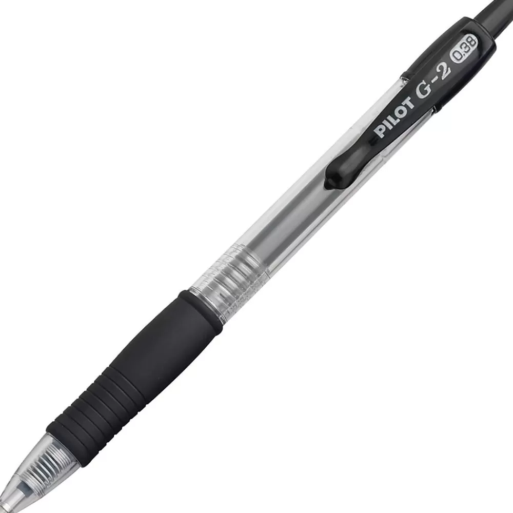 Pilot Pens<G2 Retractable Gel Pens, Ultra Fine Point, Black Ink, 5/Pack (31306)