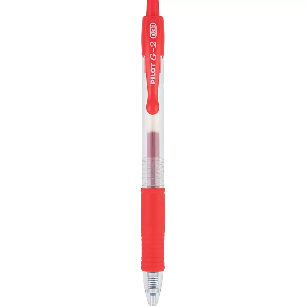Pilot Pens<G2 Retractable Gel Pens, Ultra Fine Point, Red Ink, Dozen (31279)