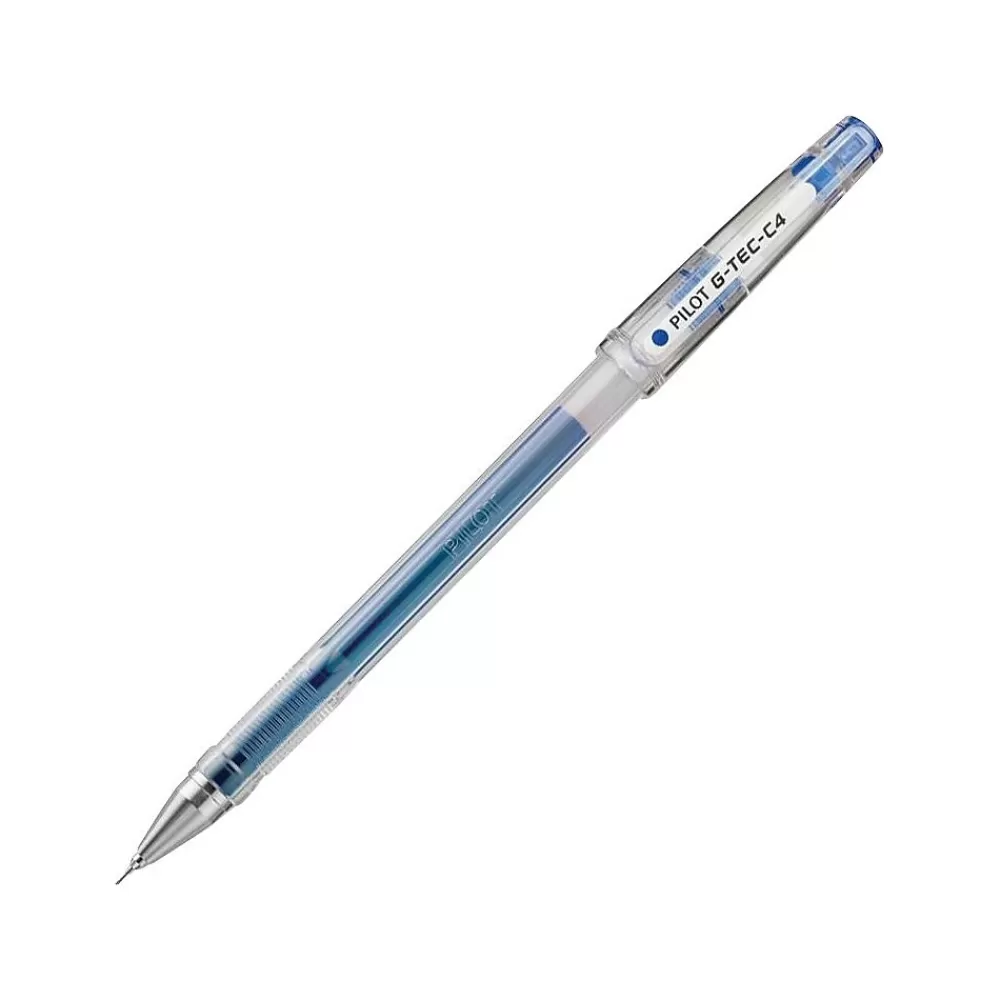 Pilot Pens<G-Tec-C Gel-Ink Rolling Ball Stick Pens, Ultra Fine Point, Blue, Dozen (35492)