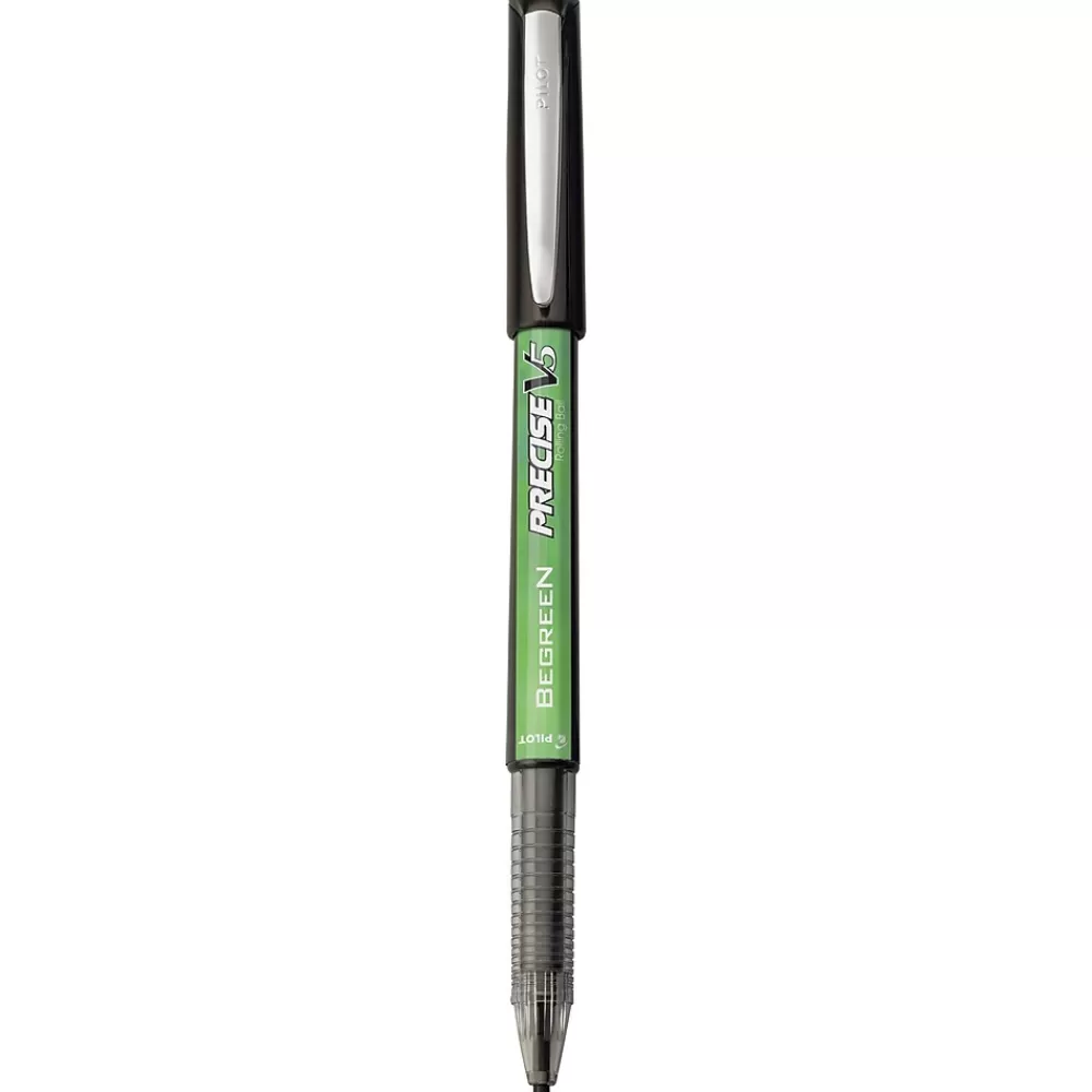 Pilot Pens<Precise V5 BeGreen Rollerball Pens, Extra Fine Point, Black Ink, Dozen (26300)