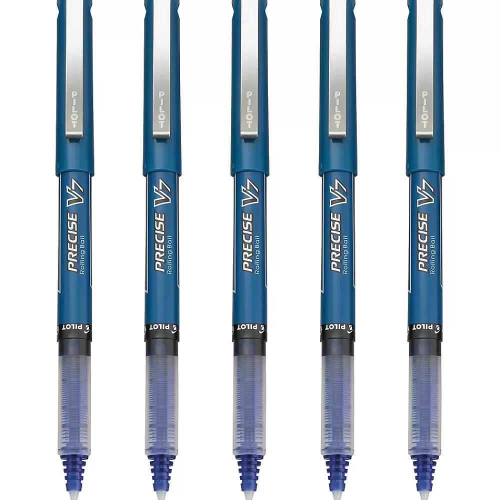 Pilot Pens<Precise V7 Rollerball Pens, Fine Point, Blue Ink, 5/Pack (26021)
