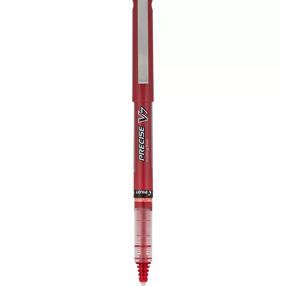 Pilot Pens<Precise V7 Rollerball Pens, Fine Point, Red Ink, Dozen (35352)