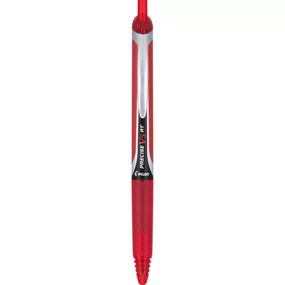 Pilot Pens<Precise V5 RT Retractable Rollerball Pens, Extra Fine Point, Red Ink, Dozen (26064)