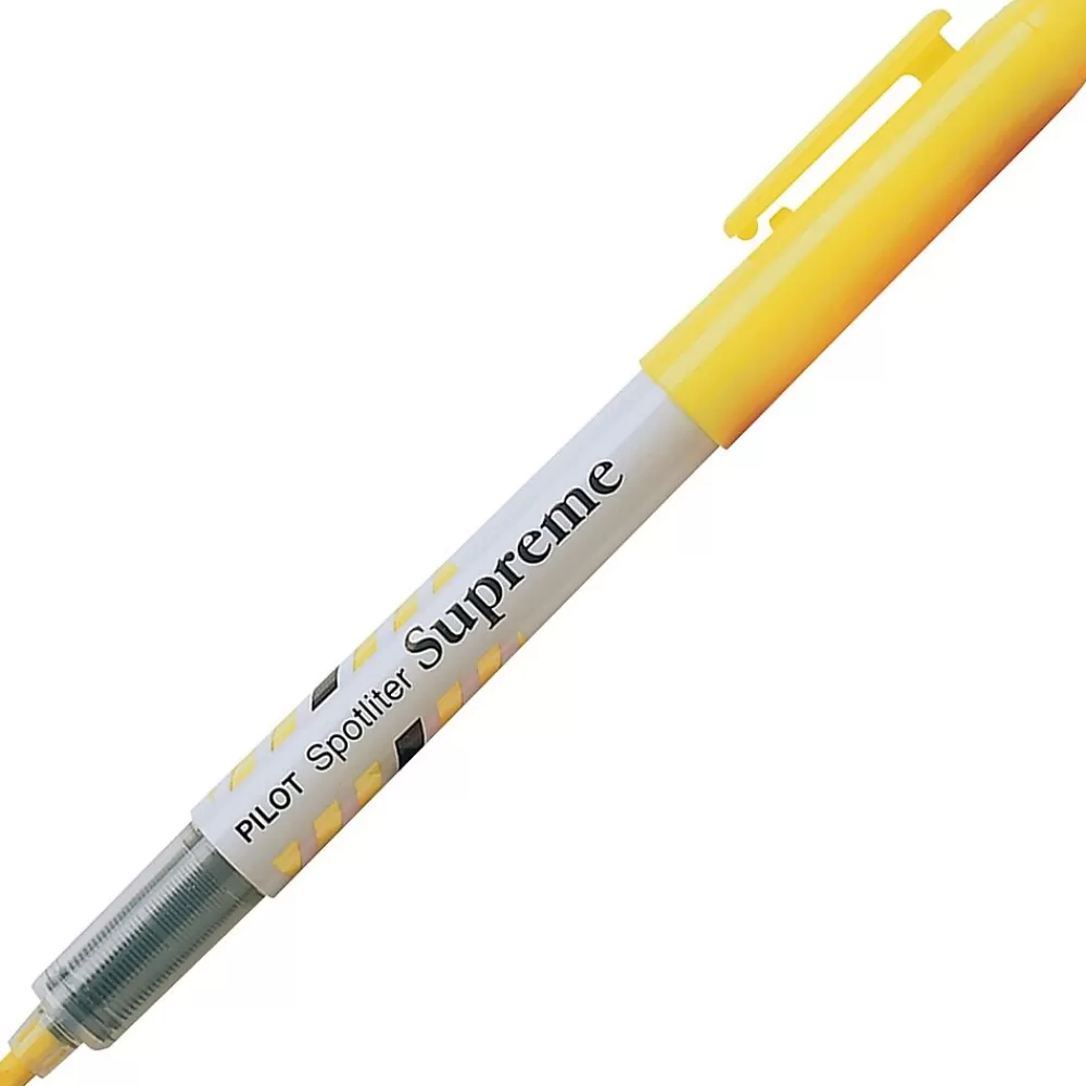 Pilot Highlighters<Spotliter Supreme Fluorescent Highlighters, Chisel Tip, Yellow Ink, Dozen (16008)