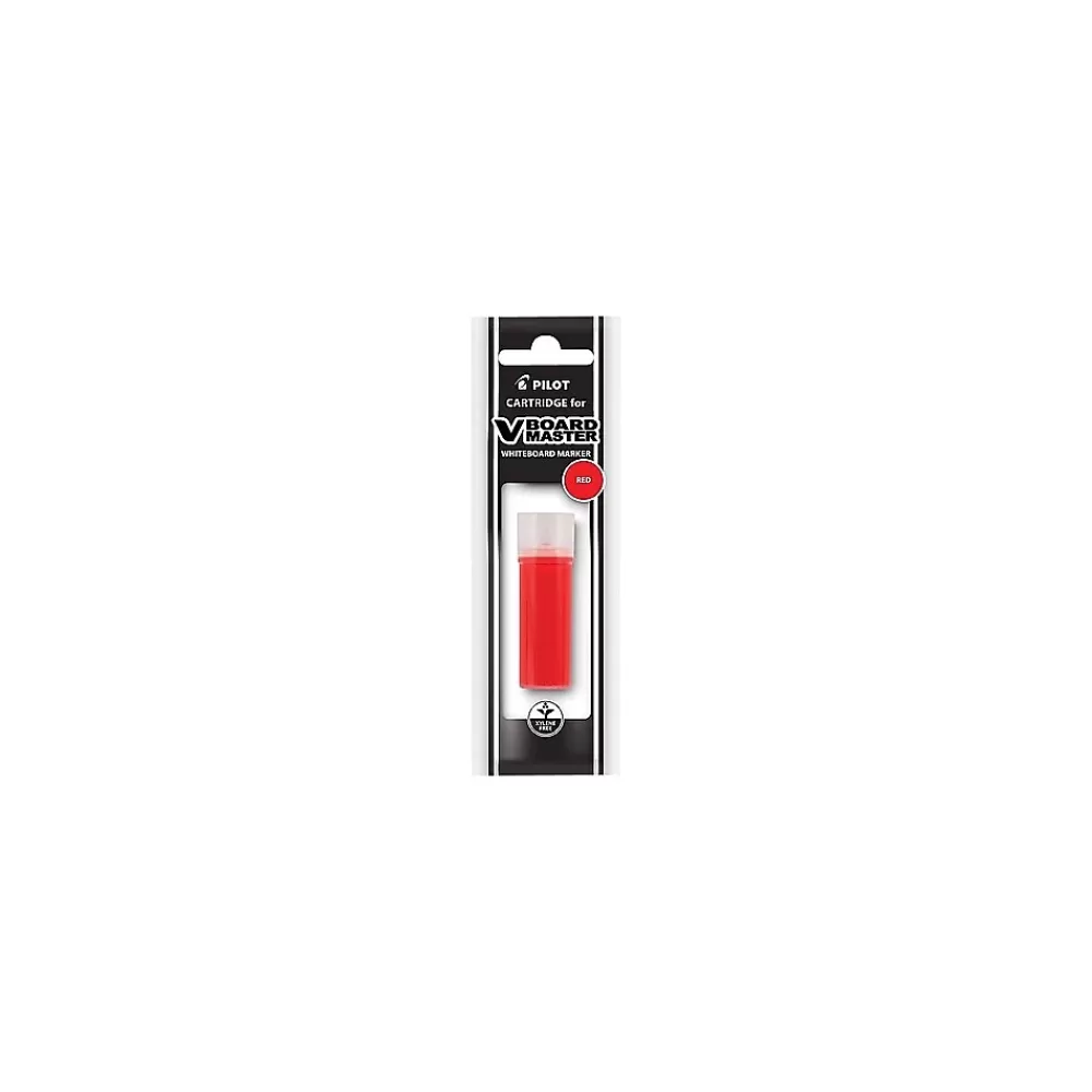 Pilot Pens<V Board Master BeGreen Dry Erase Marker Refill, Red, 12/Pk (43924)