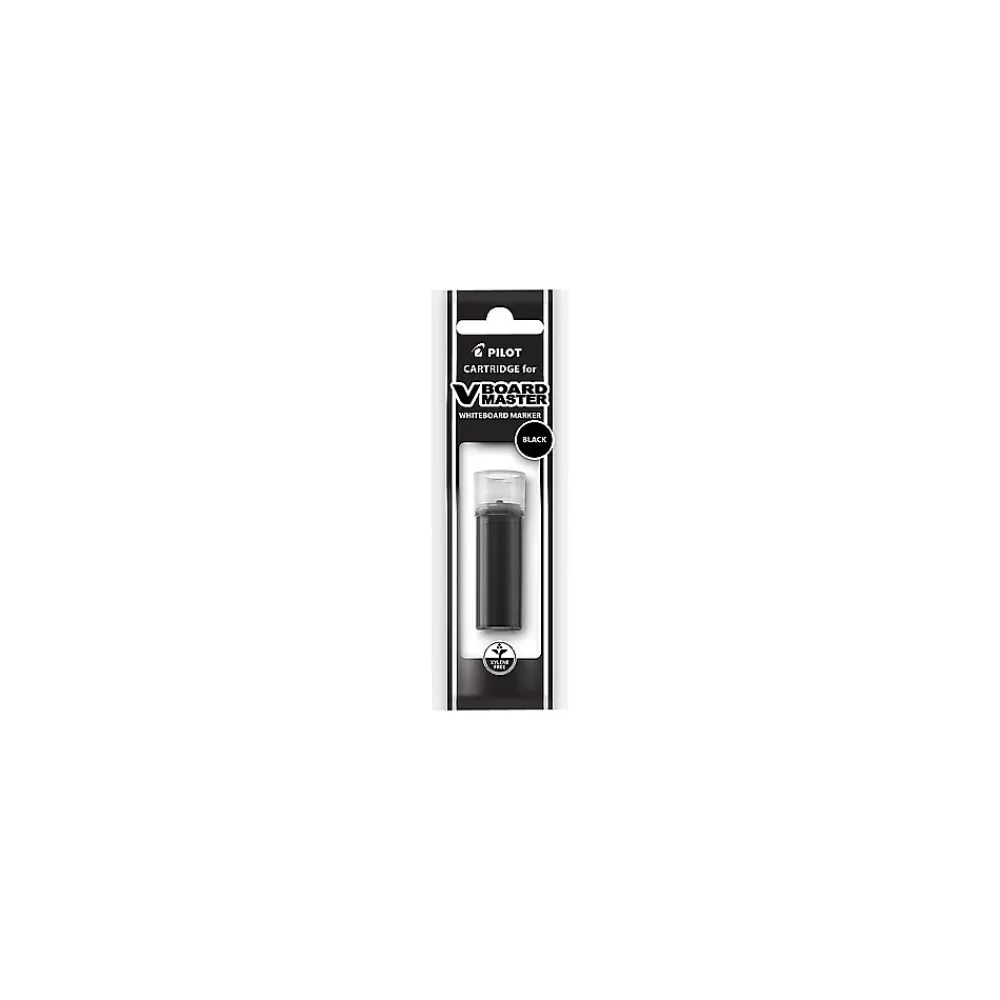 Pilot Pens<V Board Master Dry Erase Marker Refills, Black Ink, Cartridge, 12/Pk (45922)