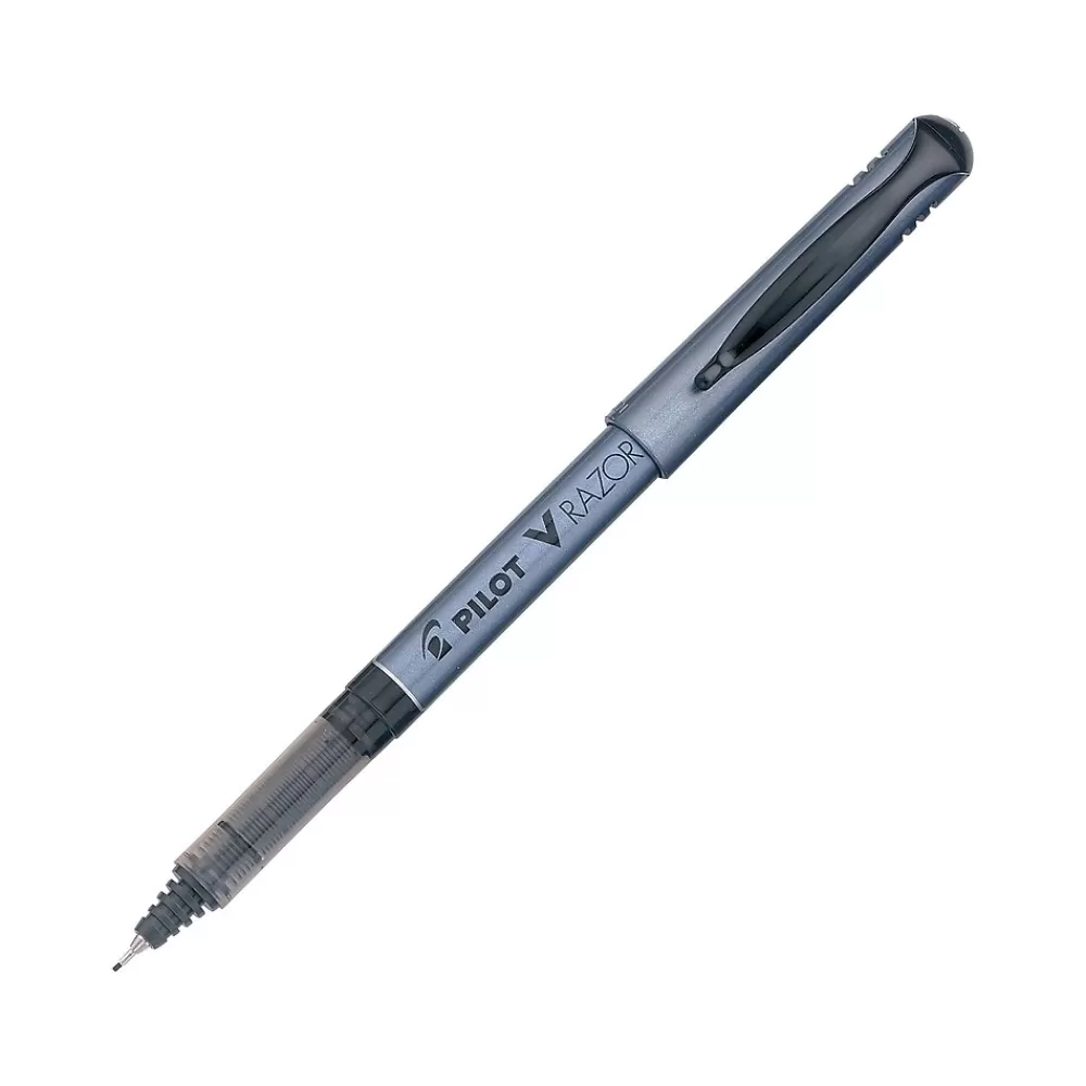 Pilot Pens<V Razor Point Liquid Ink Marker Pens, Extra Fine Point, Black Ink, Dozen (11020)