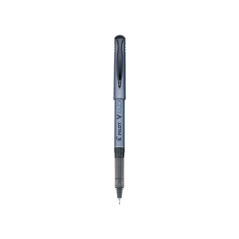 Pilot Pens<V Razor Point Liquid Ink Marker Pens, Extra Fine Point, Black Ink, Dozen (11020)