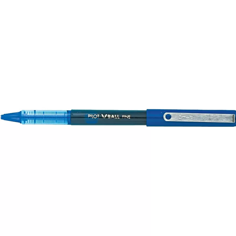 Pilot Pens<VBall Rollerball Pens, Fine Point, Blue Ink, Dozen (35113)