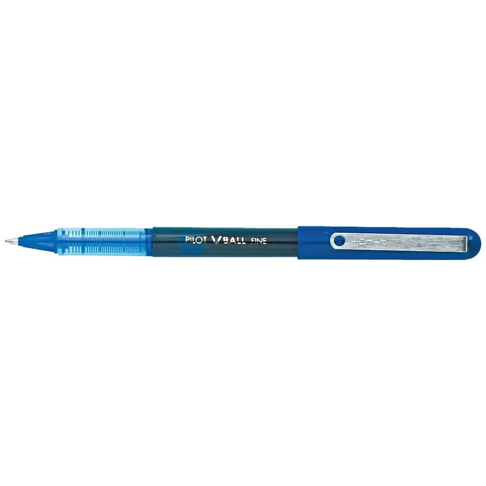 Pilot Pens<VBall Rollerball Pens, Fine Point, Blue Ink, Dozen (35113)