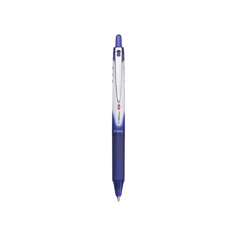Pilot Pens<VBall RT Retractable Rollerball Pens, Extra Fine Point, Blue Ink, Dozen (26107)