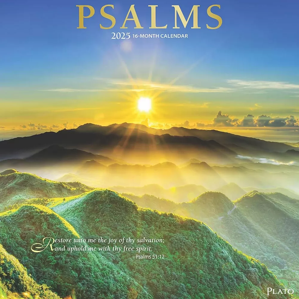 Plato 2025 Calendars<2025 Psalms 12" x 24" Monthly Square Wall Calendar (9781975478841)