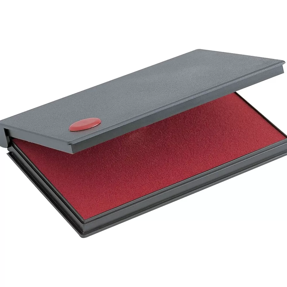 Cosco Stamps & Stamp Pads<2000 Plus Felt Stamp Pads, Red Ink (090411)