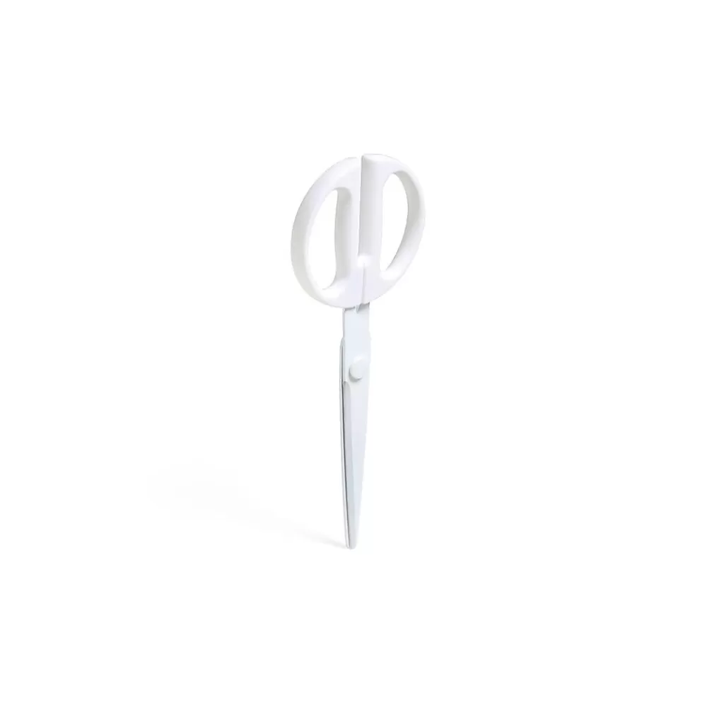 Poppin Scissors<9" Stainless Steel Standard Scissors, Sharp Tip, White (100186)