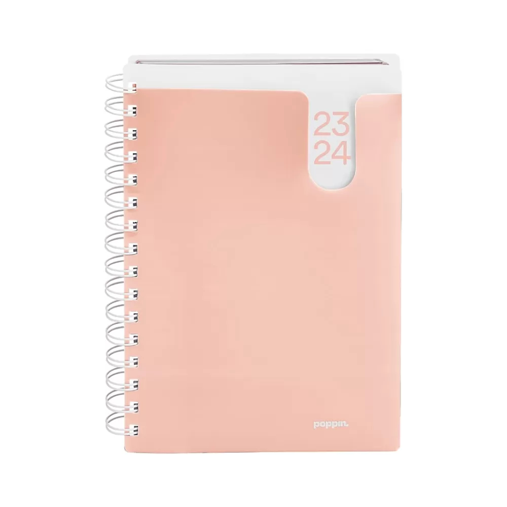 Poppin Academic Planners<2023-2024 6" x 8.5" Academic Weekly & Monthly Planner, Blush (109412)