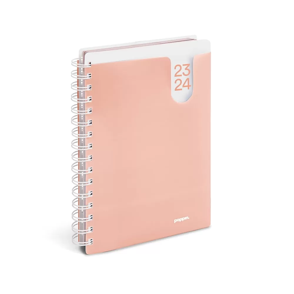 Poppin Academic Planners<2023-2024 6" x 8.5" Academic Weekly & Monthly Planner, Blush (109412)